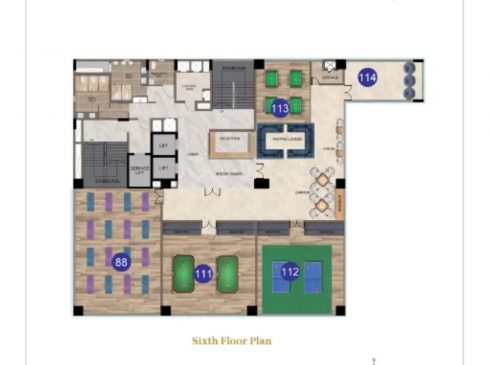 Casagrand Mercury Club House Sixth Floor Plan