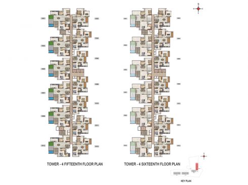 Casagrand Casablanca Tower 4 Fifteenth and Sixteenth Floor Plan
