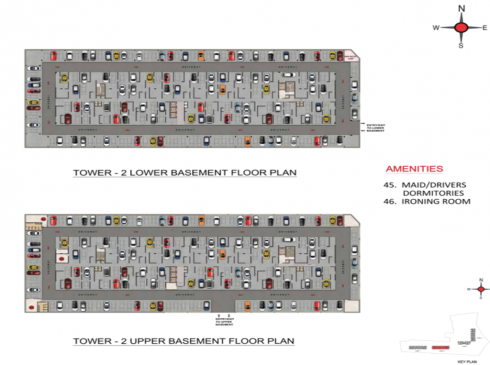 Casagrand Casablanca Tower 2 Lower & Upper Basement Floor Plan
